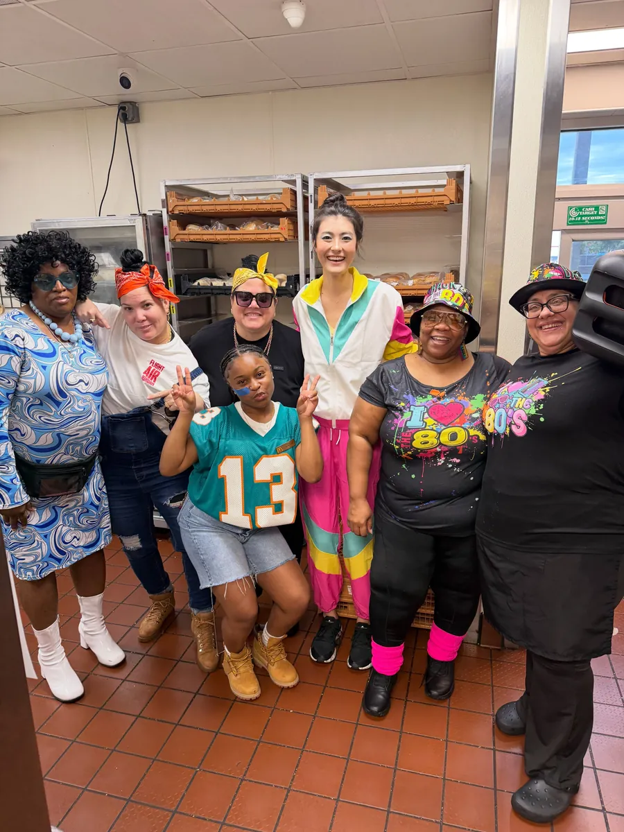 Crew in decade-themed outfits for Throwback Thursday