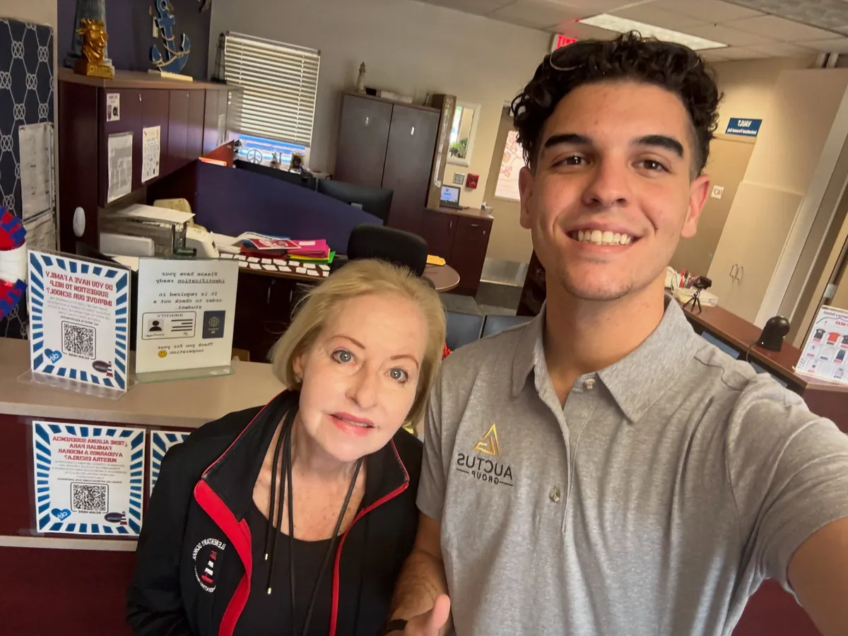 A team member and a guest at McTeacher's Night